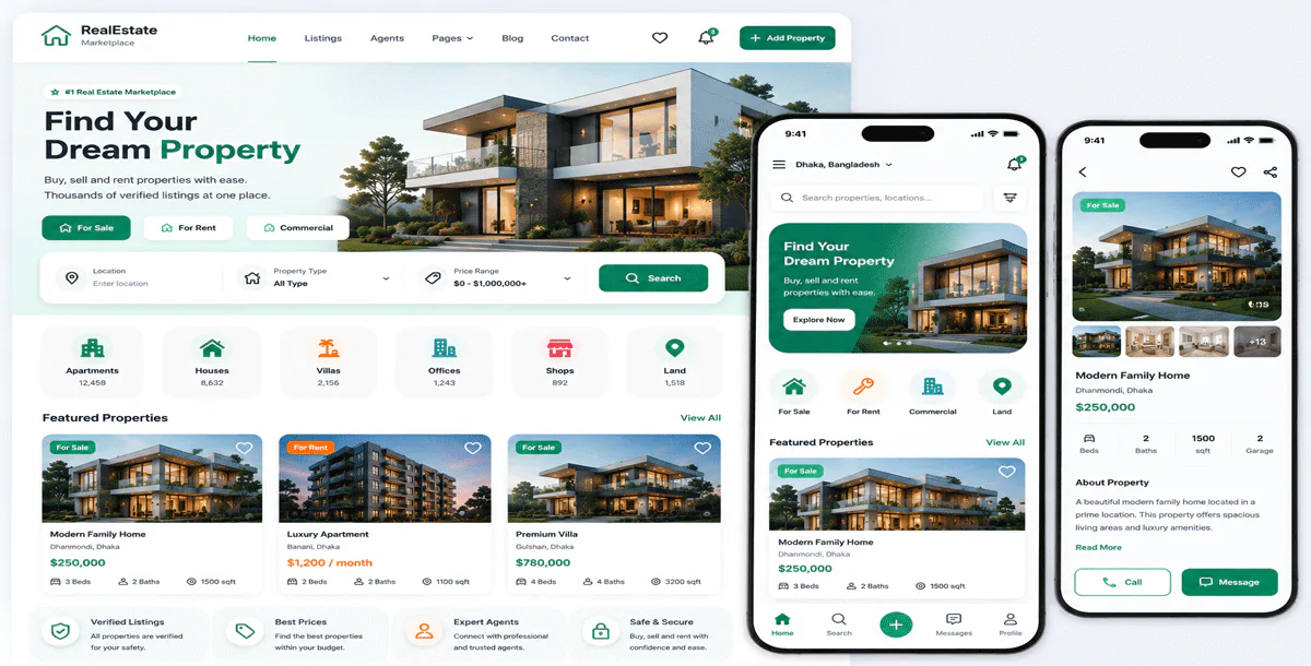 Modern Real Estate Listing Marketplace